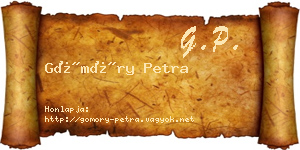 Gömöry Petra névjegykártya