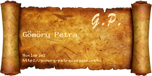 Gömöry Petra névjegykártya